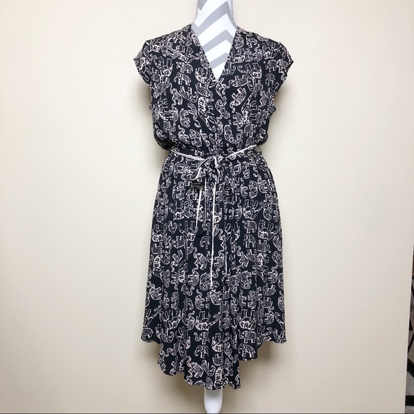 Maeve Dresses & Skirts - Anthropologie Maeve Elephant Noronha Wrap Dress